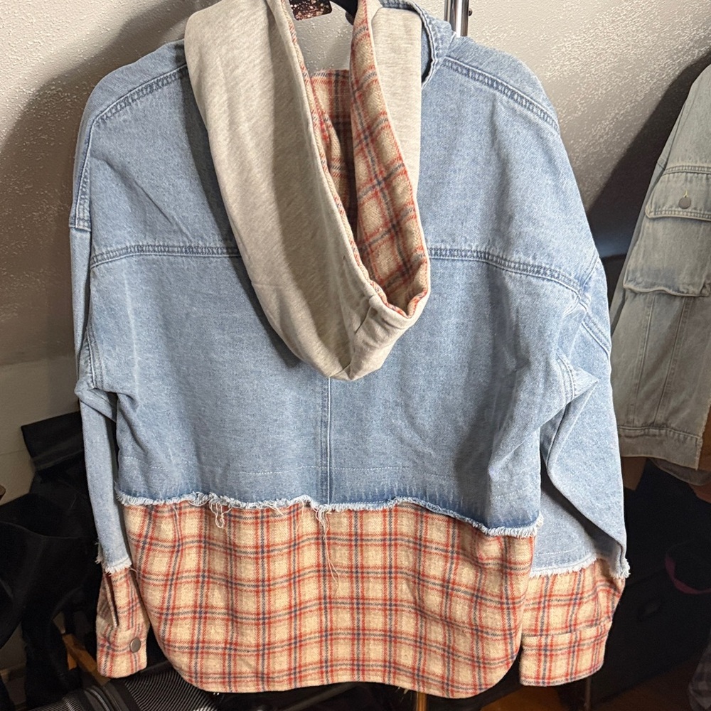 Dance & Marvel Blue and Red Plaid Jacket - Picture 2 of 3